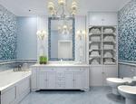 Niebieska łazienka - pomysł na wnętrze